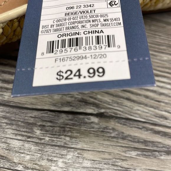 Women’s Violet Striped Woven Mule Flats - Universal Thread - Picture 9 of 9